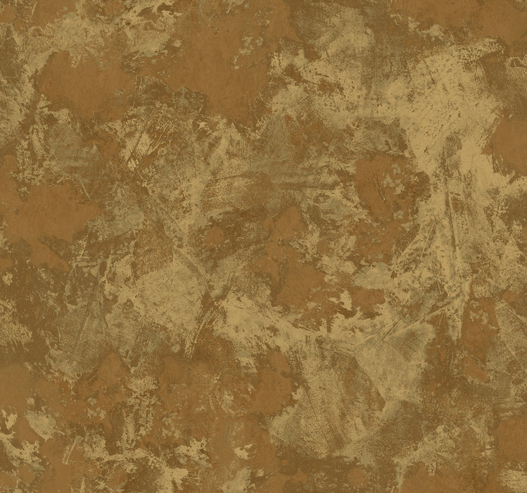 Seabrook Designs Newton Texture Metallic Gold And Tan Wallpaper Sample AV51506