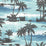 Seabrook Designs Moseley Palm Trees Black And Blue Wallpaper AV51602