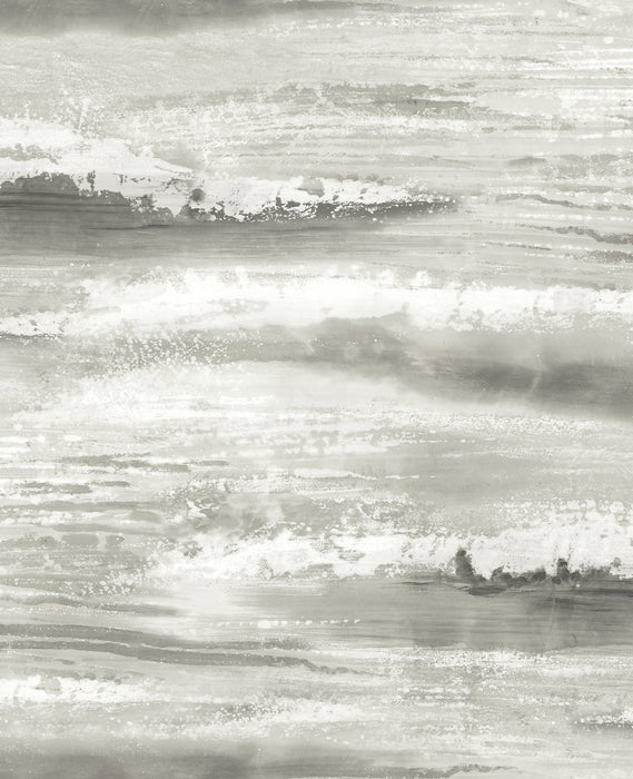 Seabrook Designs Moseley Waves Grey Wallpaper AV51700