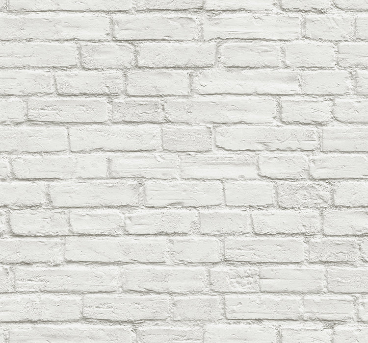 NextWall Vintage White Brick Off-white Wallpaper Sample AX10800