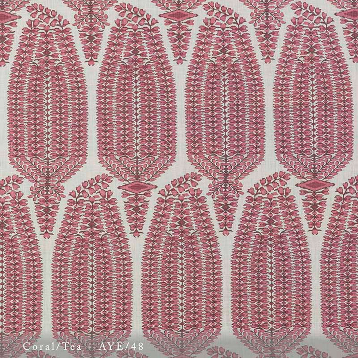 Lisa Fine Ayesha Paisley Coral/Tea Fabric Sample AYE-48