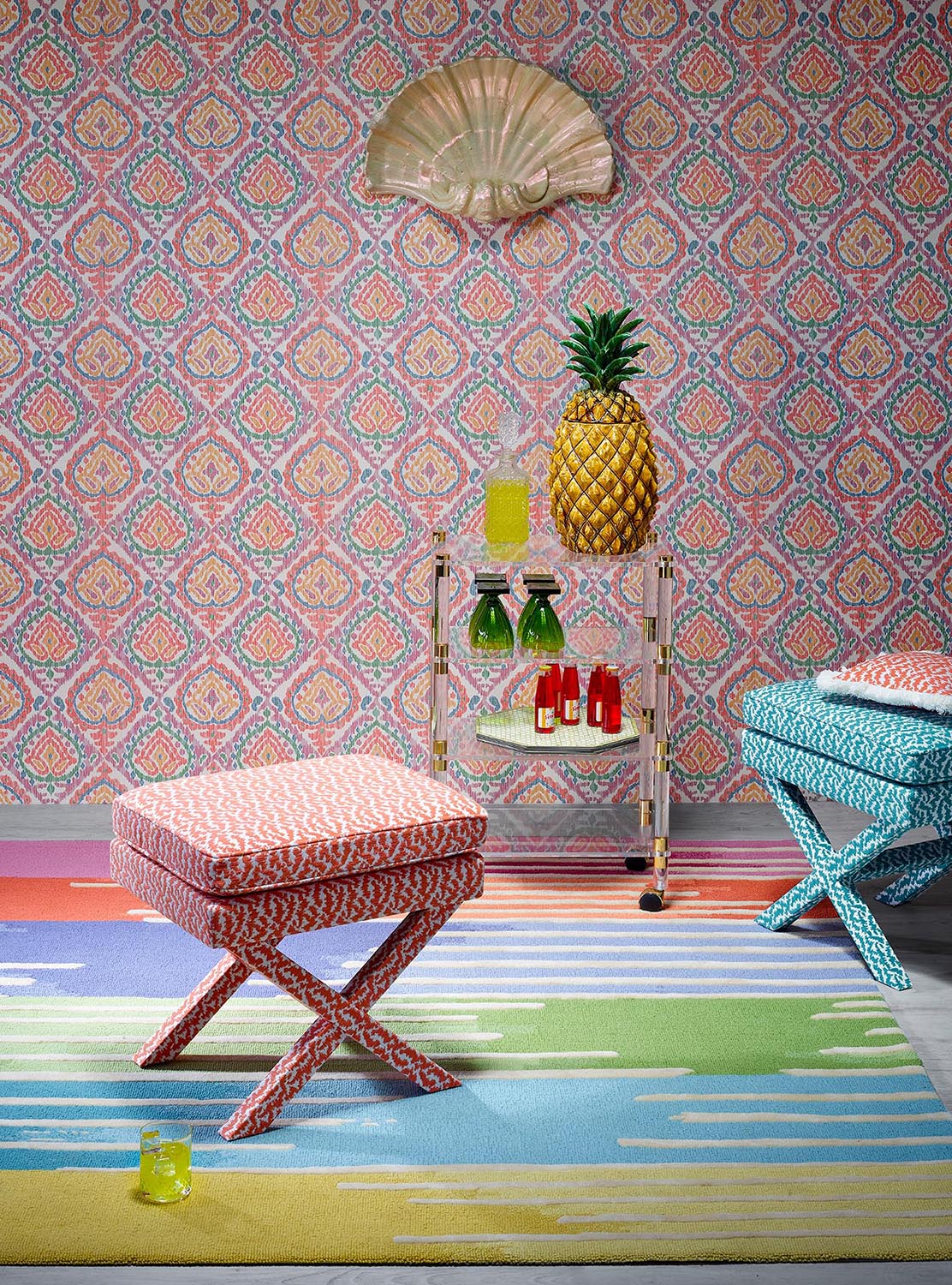 Pierre Frey Kilim Multicolore Wallpaper Sample FP766001