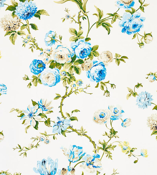 Old World Weavers Botanical Garden Porcelain Blue Fabric B0 00033506