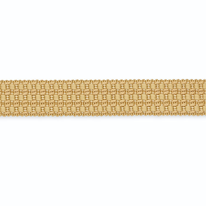 Schumacher Hameau Three-Row Braid Antelope Trim Sample B102-2