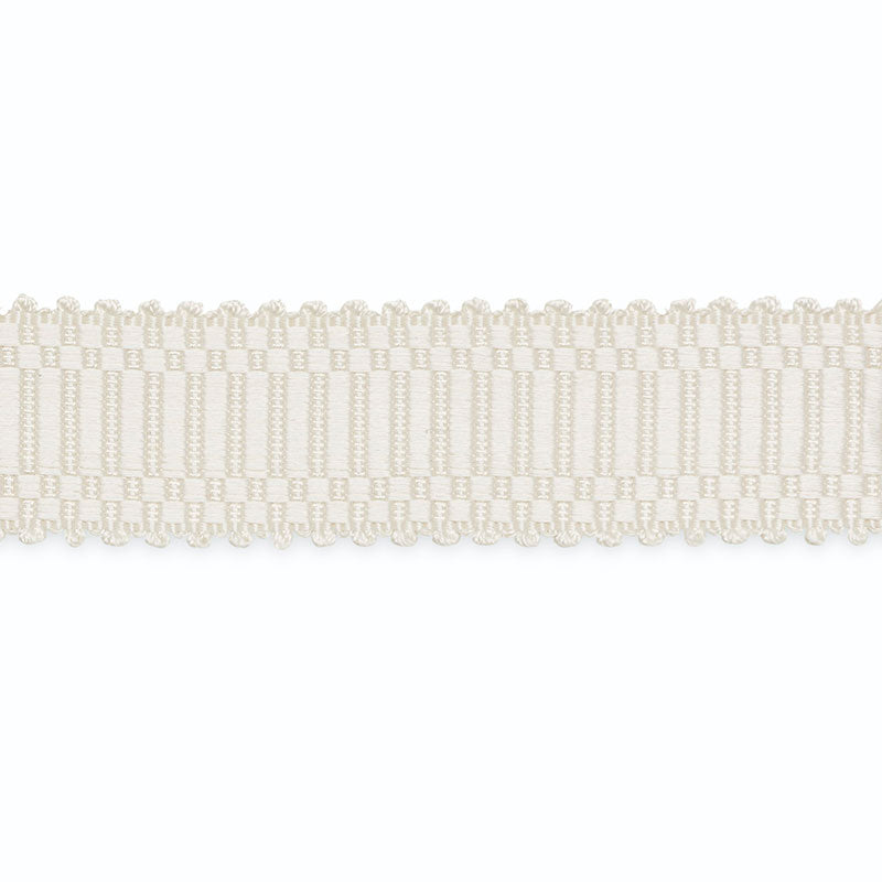 Schumacher Eugenie Picot-Edge Braid White Trim B107-1