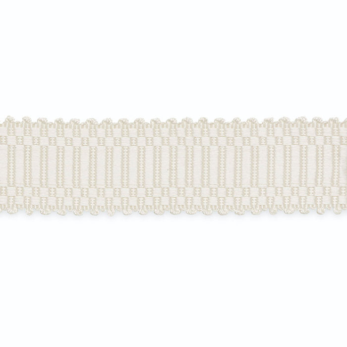 Schumacher Eugenie Picot-Edge Braid White Trim Sample B107-1