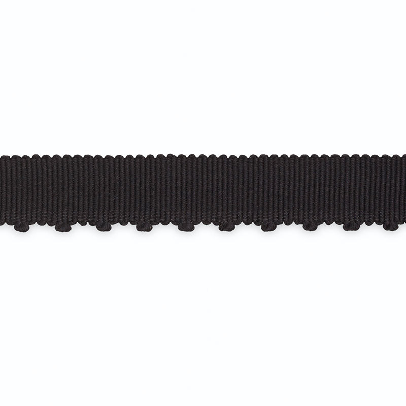 Schumacher Amy Picot-Edge Grosgrain Black Trim B109-9