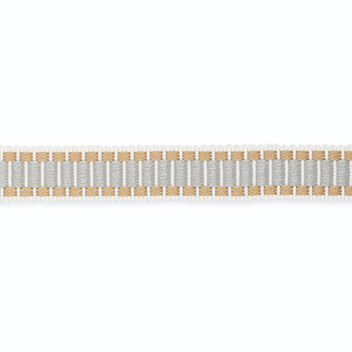 Schumacher Devon Braid White/Moonstone/Fog Trim B130-3