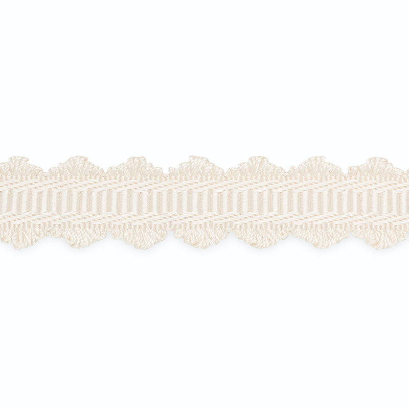 Schumacher Leah Double Scalloped Braid Blanc Trim B153-1