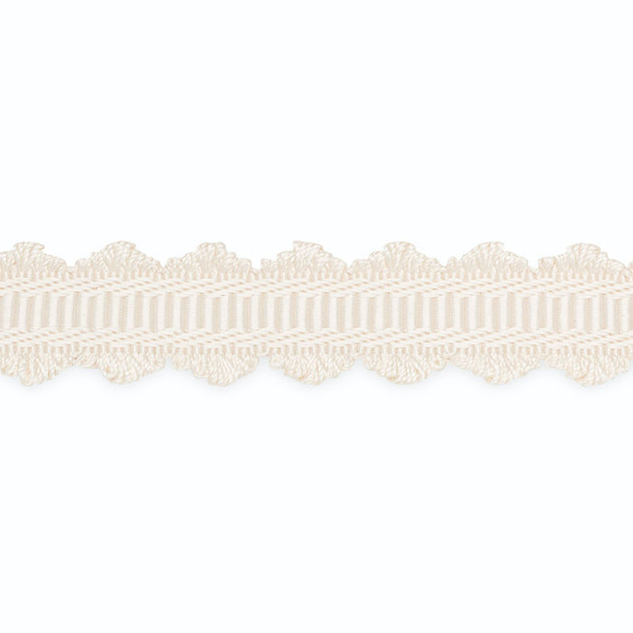 Schumacher Leah Double Scalloped Braid Blanc Trim B153-1