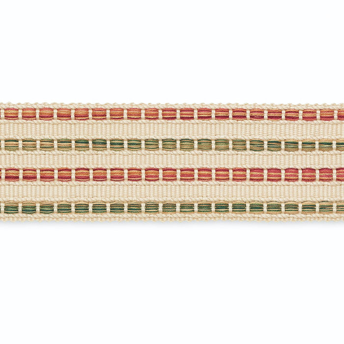 Schumacher Martha Braid Sage/Berry/Beige Trim B215-2