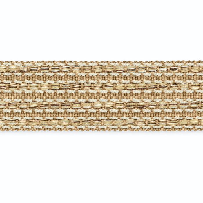 Schumacher Martha Braid Khaki/Cafe/Straw Trim Sample B215-3