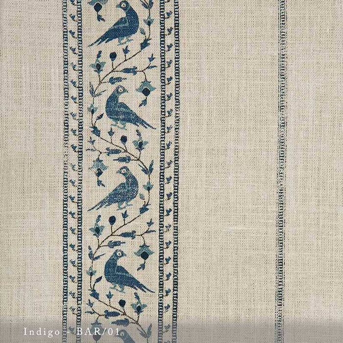 Lisa Fine Baroda I Indigo Fabric Sample BAR-01