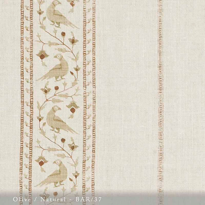 Lisa Fine Baroda I Olive/Natural Fabric Sample BAR-37