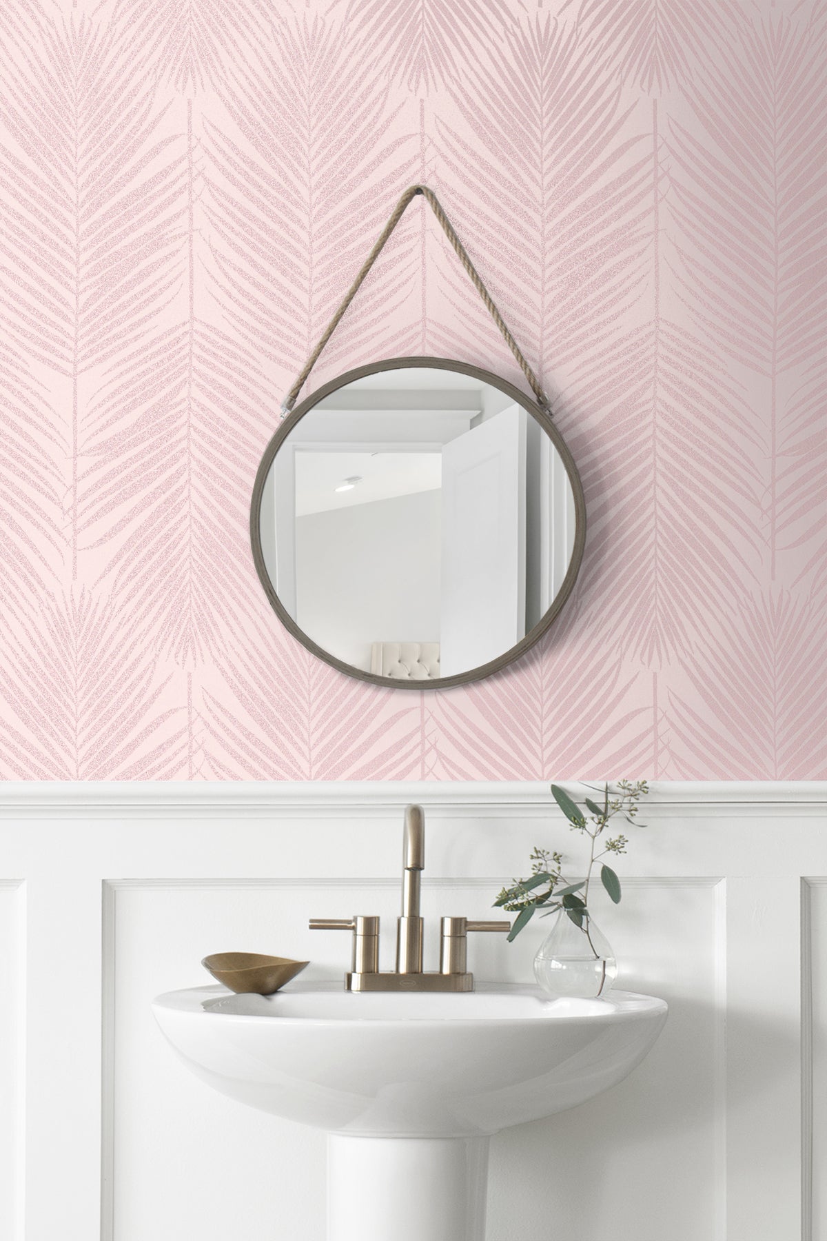 Seabrook Designs Persei Palm Blush Wallpaper BD50001