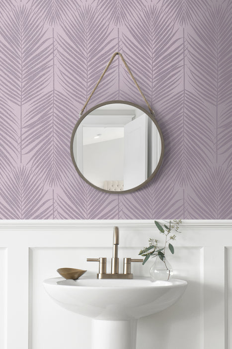 Seabrook Designs Persei Palm Lilac Wallpaper BD50009