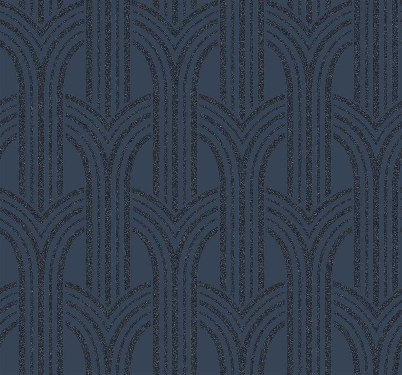 Seabrook Designs Déco Arches Blue Lustre Wallpaper BD50402