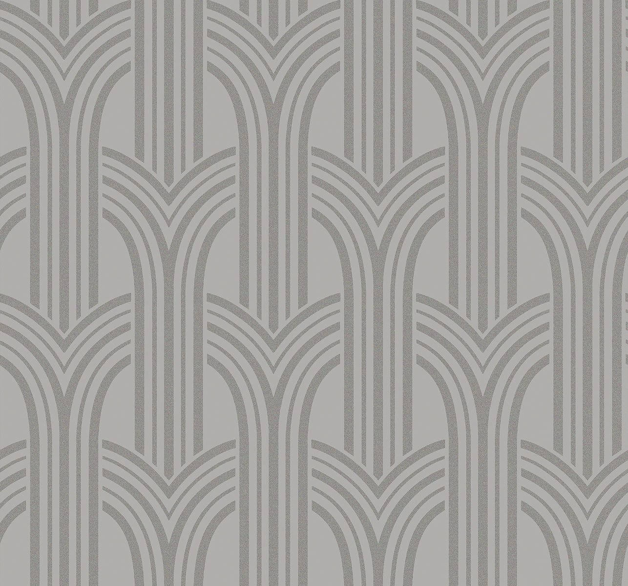 Seabrook Designs Déco Arches Nickel Wallpaper BD50410