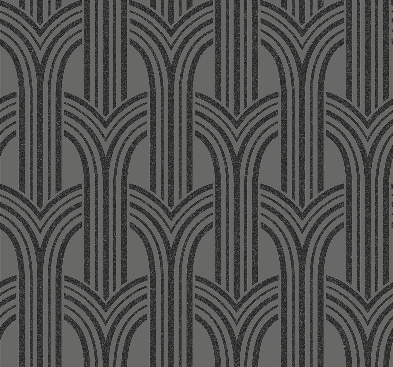 Seabrook Designs Déco Arches Pewter & Galaxy Wallpaper Sample BD50420