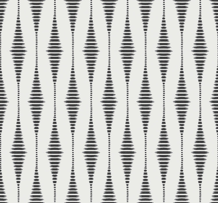 Seabrook Designs Diamond Stripe Black Satin & Pearl Wallpaper BD50610