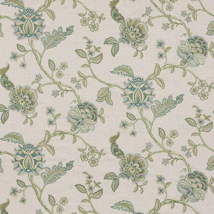 GP & J Baker Sudbury Teal Fabric Sample BF10937.2.0