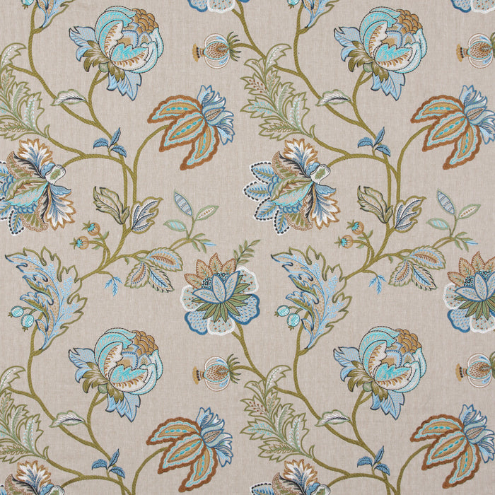 GP & J Baker Agra Teal Fabric Sample BF10942.2.0