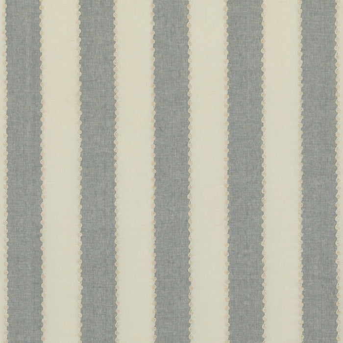 GP & J Baker Ashmore Stripe Blue Fabric Sample BF10944.660.0