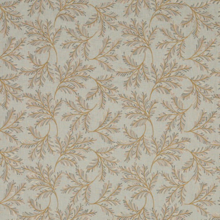 GP & J Baker Chelsea Fern Aqua/Bronze Fabric Sample BF10945.715.0