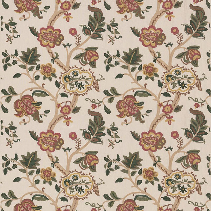 GP & J Baker Chewton Rose/Green Fabric Sample BF11022.1.0