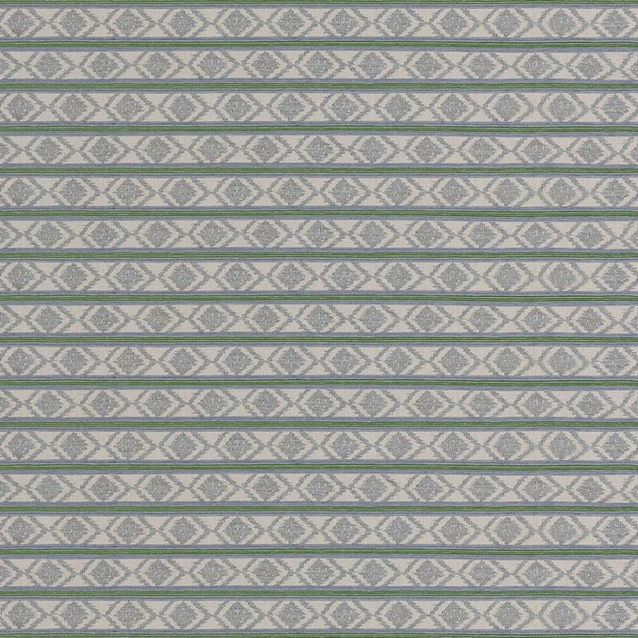 GP & J Baker Burford Stripe Blue/Green Fabric Sample BF11034.7.0