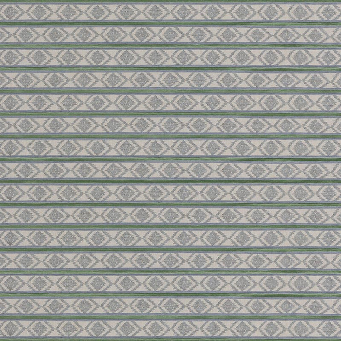 GP & J Baker Burford Stripe Blue/Green Fabric BF11034.7.0