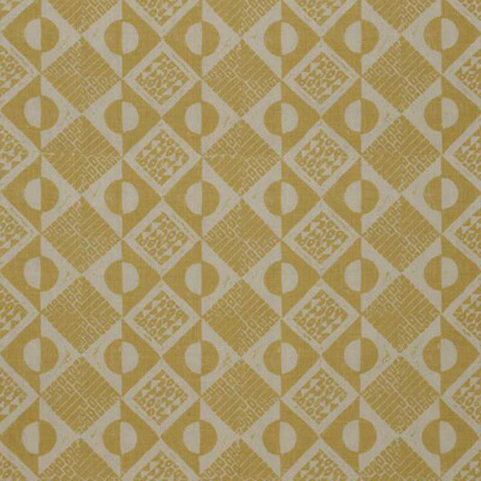 Lee Jofa Circles And Squares Ochre Fabric Sample BFC-3666.40.0