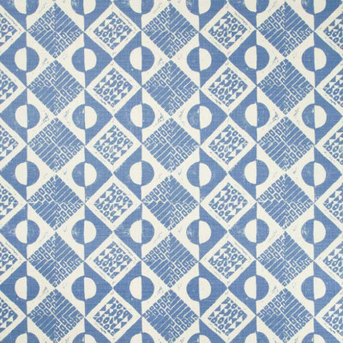 Lee Jofa Circles And Squares Azure Fabric Sample BFC-3666.5.0