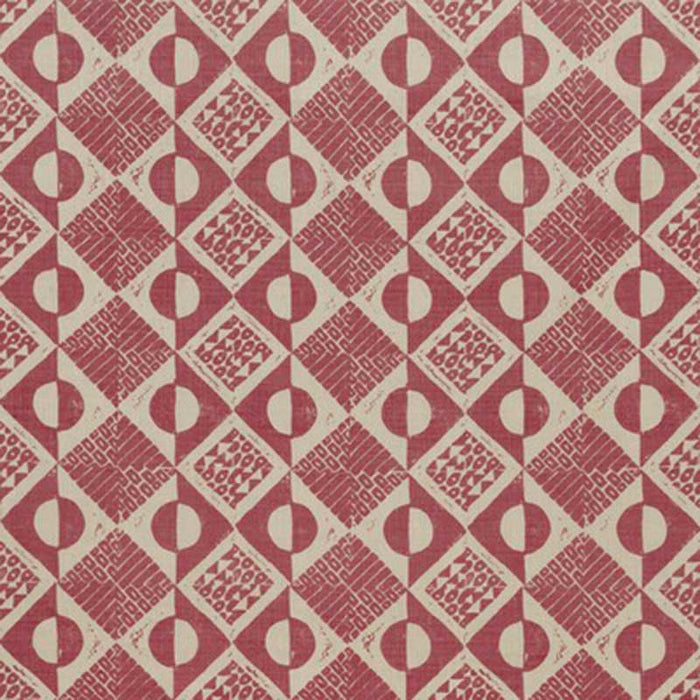 Lee Jofa Circles And Squares Berry Fabric Sample BFC-3666.717.0