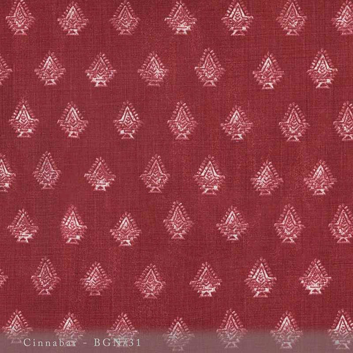 Lisa Fine Bagan Cinnabar Fabric Sample BGN-31