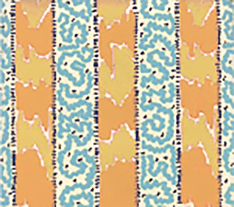 China Seas Bijou Stripe Yellow Blue Wallpaper Sample 5060-04WP