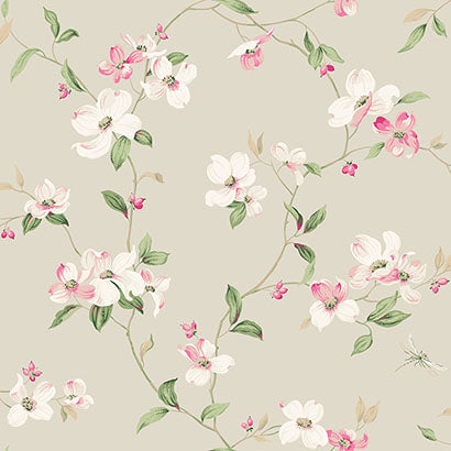 York Dogwood Taupe Wallpaper BL1763