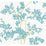 York Lunaria Silhouette White & Aqua Wallpaper BL1803