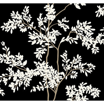 York Lunaria Silhouette Black & White Wallpaper BL1804