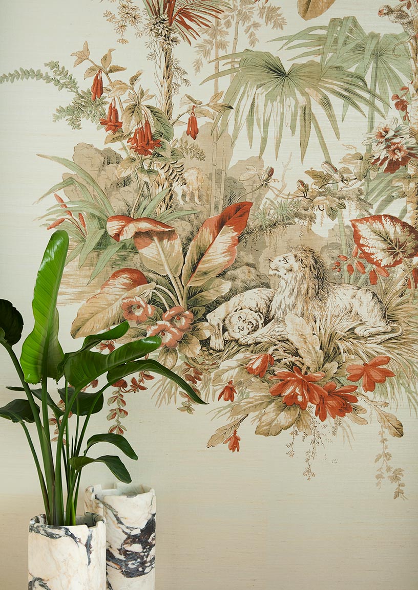 Pierre Frey Le Repos Des Fauves Jungle Wallpaper FP915001