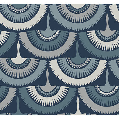 York Feather & Fringe Blue Wallpaper BO6642