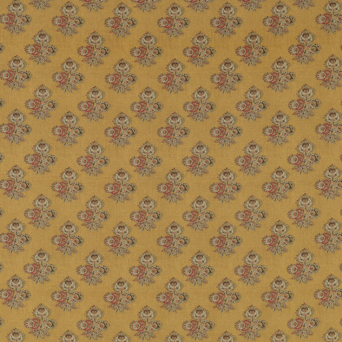 GP & J Baker Poppy Paisley Ochre Fabric Sample BP10823.3.0