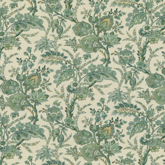 GP & J Baker Jewel Indienne Emerald Fabric Sample BP10830.3.0