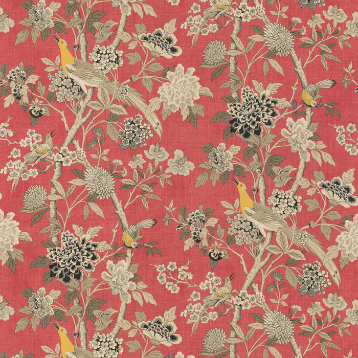 GP & J Baker Hydrangea Bird (Archive) Old Rose Fabric Sample BP10851.4.0