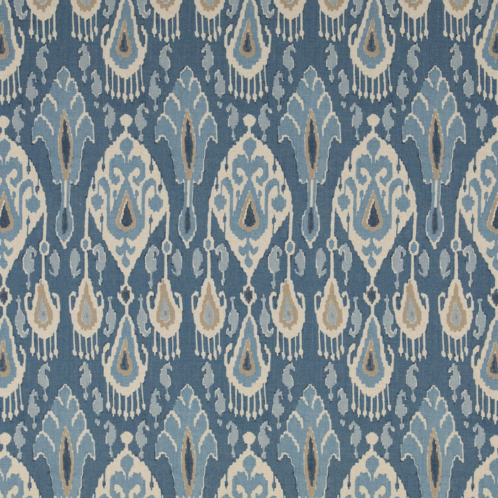 GP & J Baker Ikat Bokhara Blue Fabric Sample BP10853.1.0