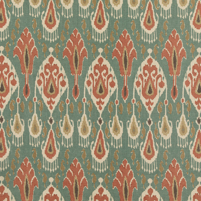 GP & J Baker Ikat Bokhara Teal Fabric Sample BP10853.3.0