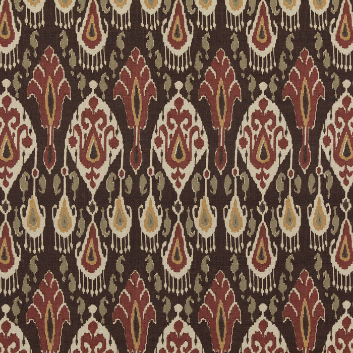 GP & J Baker Ikat Bokhara Espresso Fabric Sample BP10853.6.0