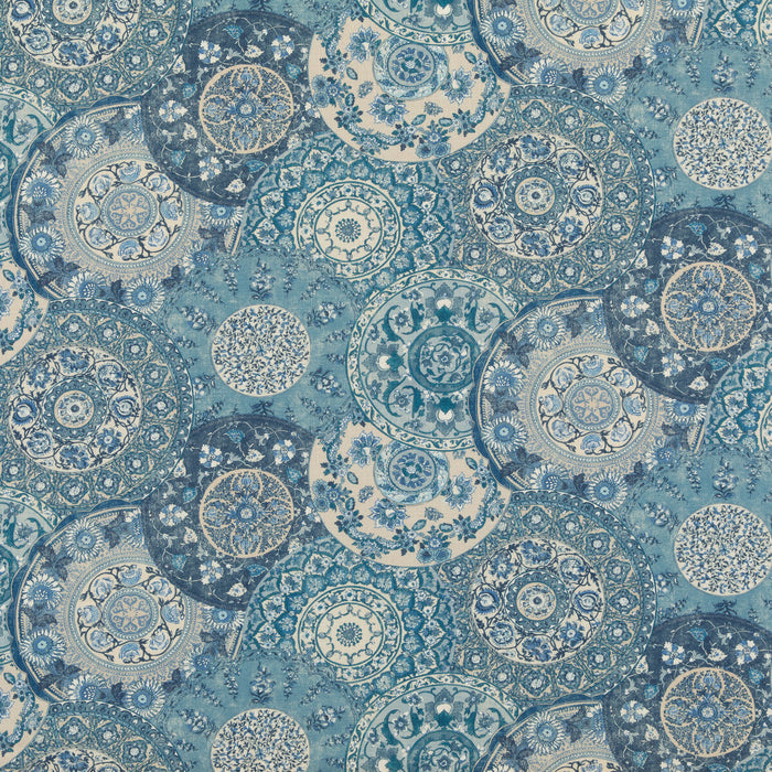 GP & J Baker Imari Blue Fabric Sample BP10856.1.0