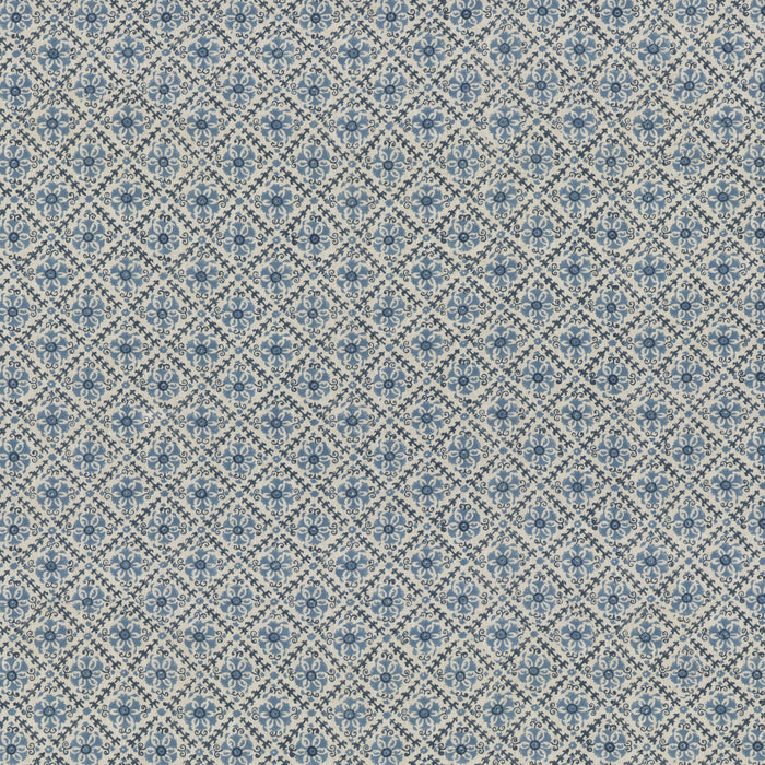 GP & J Baker Camden Trellis Blue Fabric Sample BP10909.1.0