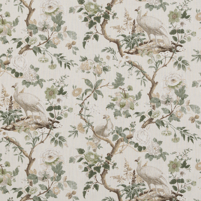 GP & J Baker Broughton Rose Green Fabric Sample BP10949.3.0